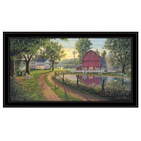 Trendy Decor 4U "The Road Home" Framed Wall Art, Modern Home Decor Framed Print for Living Room, Bedroom & Farmhouse Wall Decoration by Kim Norli