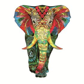Each Piece Is Animal Shaped Christmas Gift Colorful Elephant Turtle Wooden Jigsaw Puzzles (Option: 19Style-A3)