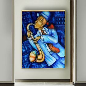 Hand Painted Oil Painting Abstract Wall Painting- musician Portrait Oil Painting On Canvas - Wall Art Picture -Acrylic Texture Home Decor (style: 01, size: 50X70cm)