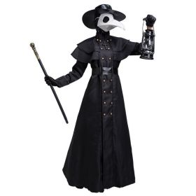Halloween Medieval Steam Punk Plague Doctor Costume Beak Crow Long Mouth Mask (Option: Style 1-L)